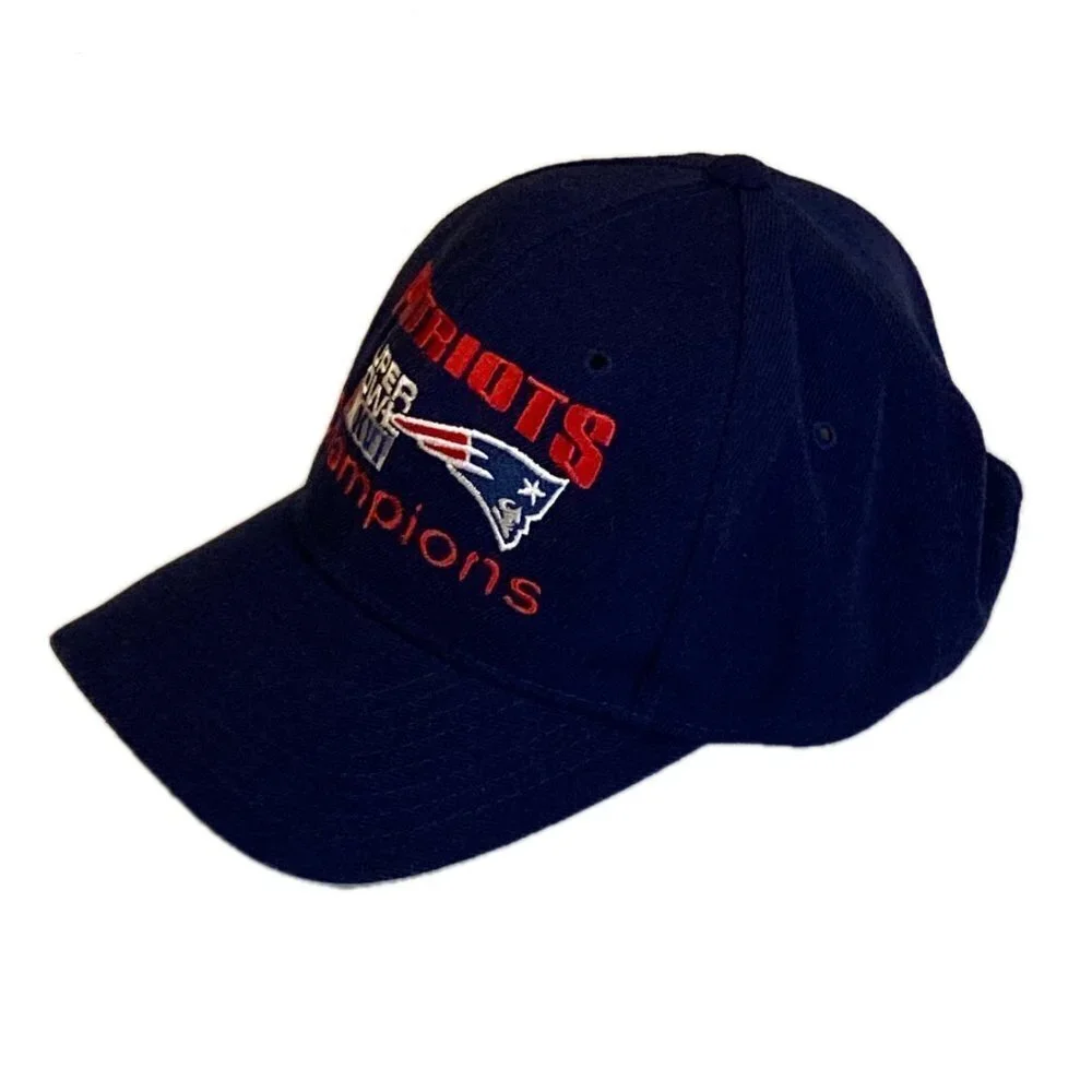 RARE New England Patriots Super Bowl XXXVI Champions Hat Cap Blue OSFA